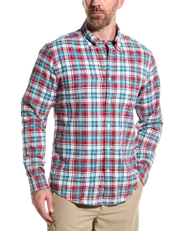 Brooks Brothers Brushed Twill Regular Fit Wool-Blend Shirt