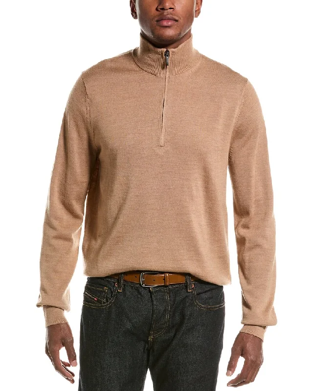 Brooks Brothers Wool 1/4-Zip Mock Sweater