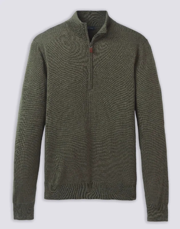 Regular Fit Men's Heathered Knit Sweater in Charcoal for a Laid - Back Weekend LookItalian Merino Quarter-Zip Sweater Regular Fit Men's Heathered Knit Sweater in Charcoal for a Laid - Back Weekend LookItalian Merino Quarter-Zip Sweater