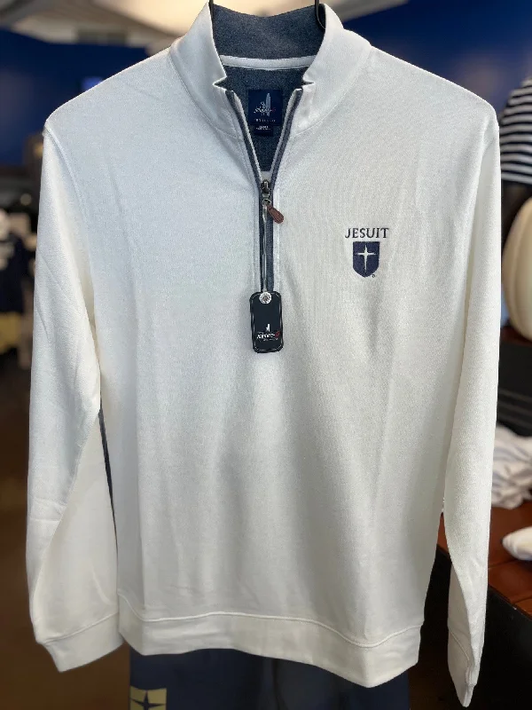 Johnnie-O Sully Quarter Zip Sully in White