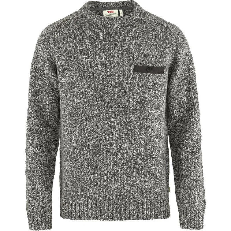 Men's Zip - Up Fleece - Lined Sweater in Black with Thumbholes for Outdoor Winter ActivitiesMen's Lada Round-Neck Sweater