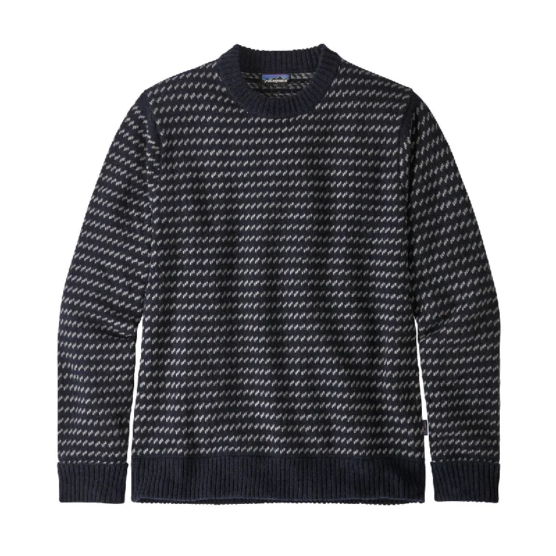 Plus Size Men's V - Neck Cashmere - Blend Sweater in Navy with Ribbed Trim for a Classic StyleMen's Recycled Wool-Blend Sweater