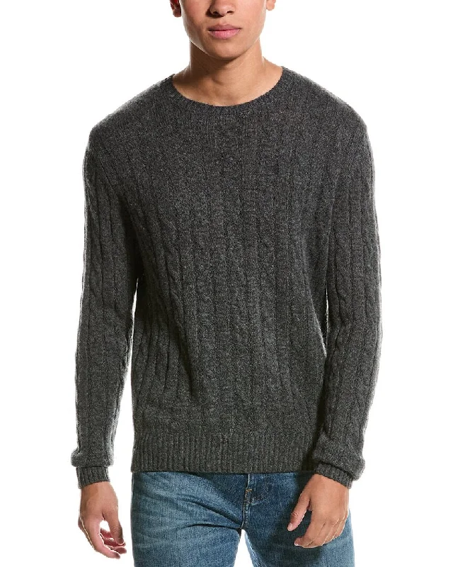 Plus Size Men's V - Neck Cashmere - Blend Sweater in Navy with Ribbed Trim for a Classic StyleMagaschoni Cable Cashmere Crewneck Sweater Plus Size Men's V - Neck Cashmere - Blend Sweater in Navy with Ribbed Trim for a Classic StyleMagaschoni Cable Cashmere Crewneck Sweater