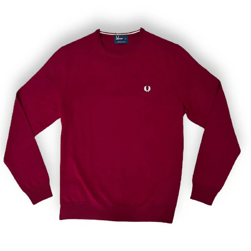 Men's Crew Neck Sweater In Red