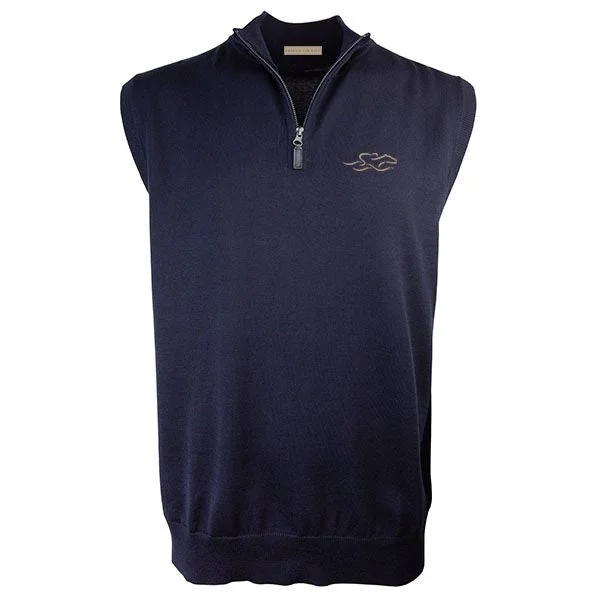 Qtr Zip Top Line Vest - Navy