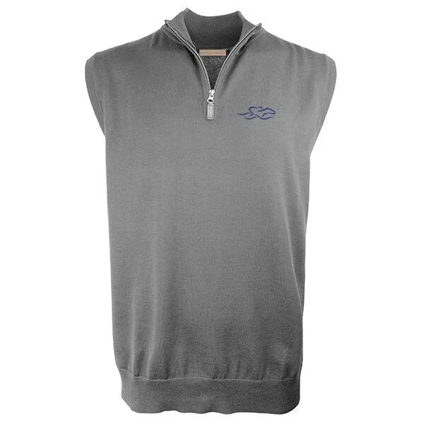 Qtr Zip Top Line Vest - Silver