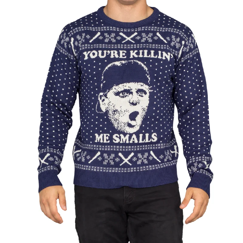 Plus Size Men's Open - Front Cardigan Sweater in Burgundy with Buttons for a Stylish LayerThe Sandlot You're Killing Me Smalls Navy Ugly Christmas Sweater Plus Size Men's Open - Front Cardigan Sweater in Burgundy with Buttons for a Stylish LayerThe Sandlot You're Killing Me Smalls Navy Ugly Christmas Sweater