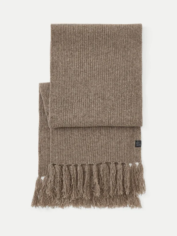 Red men's snow jacket for a bold statementThe Yak Wool Scarf in Brown Heather