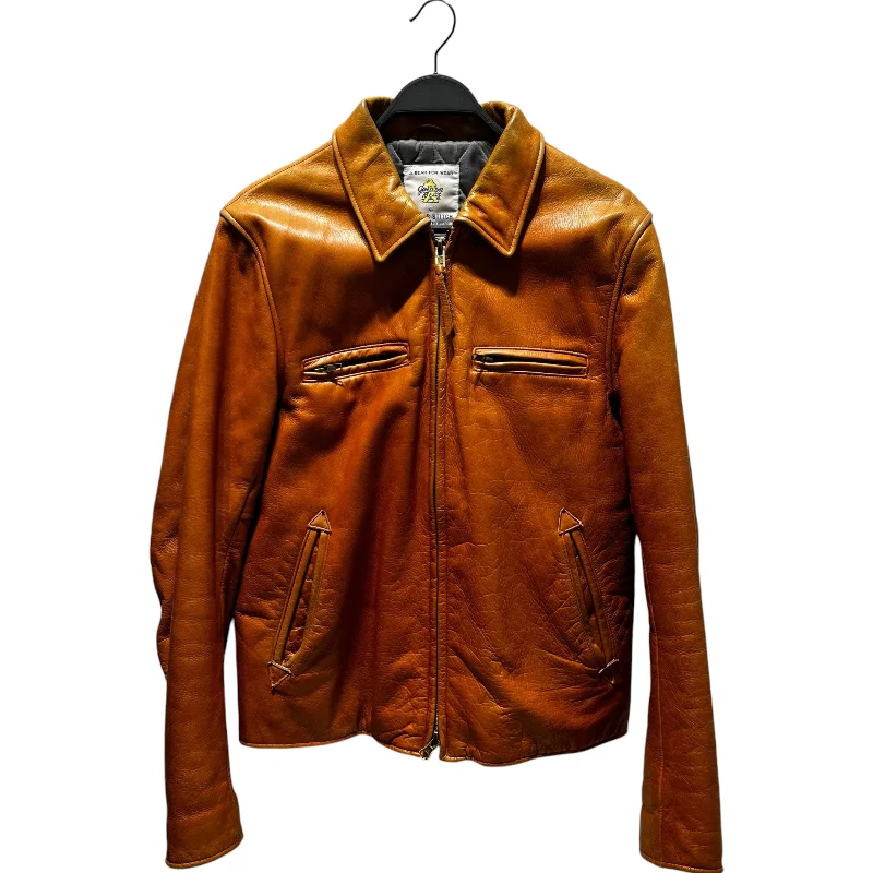 Men leather bomber jackets with ribbed cuffs and hem for a snug and retro feelGOLDEN BEAR TAYLOR STICH/Leather Jkt/L/Leather/ORN/VINTAGE LEATHER JKT Men leather bomber jackets with ribbed cuffs and hem for a snug and retro feelGOLDEN BEAR TAYLOR STICH/Leather Jkt/L/Leather/ORN/VINTAGE LEATHER JKT