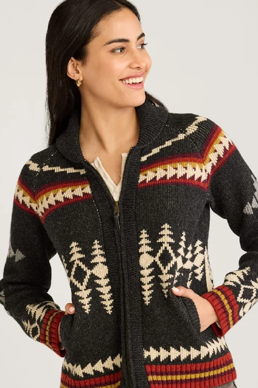 Alpine Lambswool Zip Cardigan