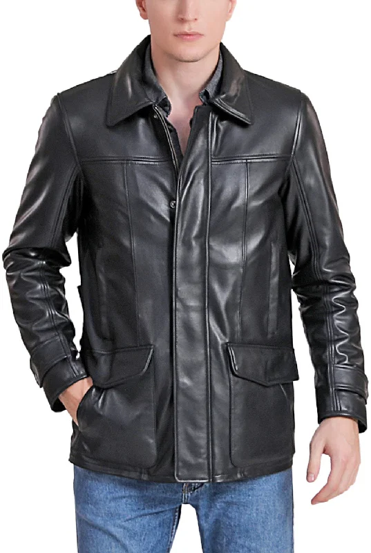 Men leather hunting jackets with a camouflage - printed leather for outdoor pursuitsBGSD Men Hunter Lambskin Leather Coat Men leather hunting jackets with a camouflage - printed leather for outdoor pursuitsBGSD Men Hunter Lambskin Leather Coat
