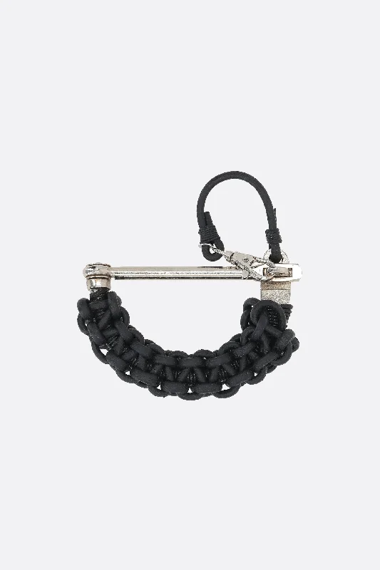 Men leather vests with a zip - front for easy layering and a cool biker - inspired stylebraided leather and metal handle key holder Men leather vests with a zip - front for easy layering and a cool biker - inspired stylebraided leather and metal handle key holder