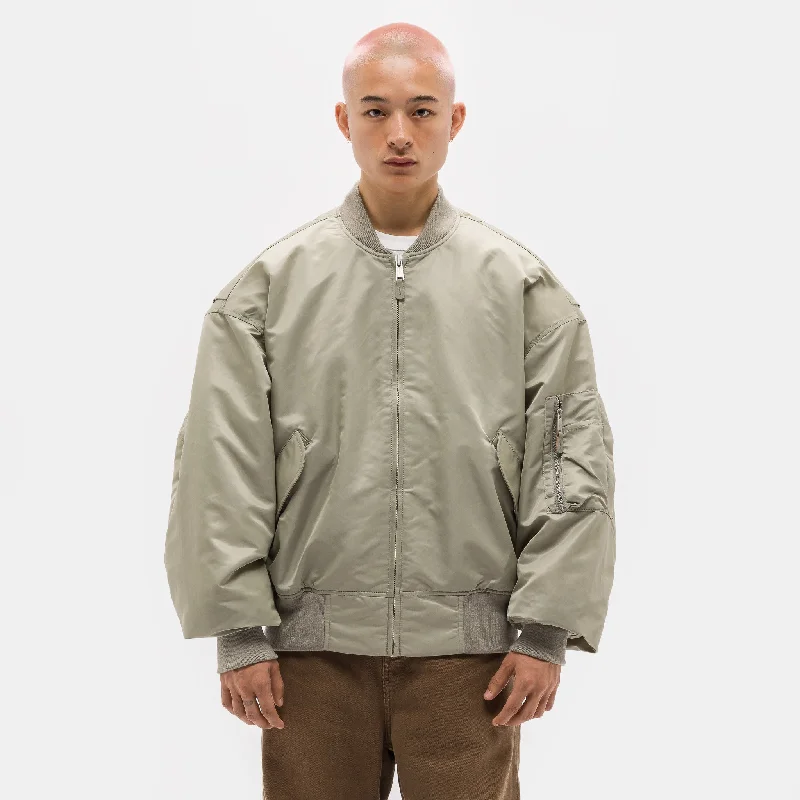 Men coats made of high - quality leather for a rugged and durable optionBroad Bomber Jacket in Light Olive Men coats made of high - quality leather for a rugged and durable optionBroad Bomber Jacket in Light Olive