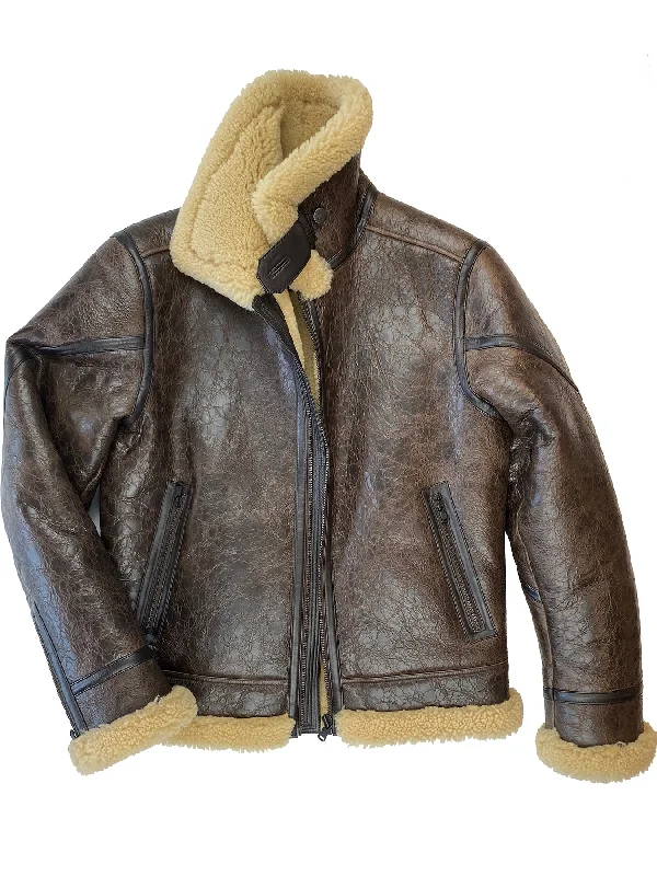 Men leather hunting jackets with a camouflage - printed leather for outdoor pursuitsBronx Bombers Shearling Jacket 4157 Men leather hunting jackets with a camouflage - printed leather for outdoor pursuitsBronx Bombers Shearling Jacket 4157