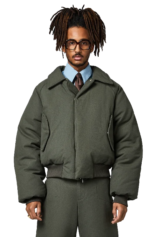 Waterproof men coats with taped seams for heavy rain and snow daysCanvas Aero Coat in Thyme