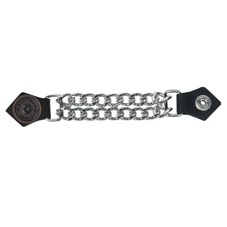 Men leather moto jackets with multiple zipper pockets for added storage and an edgy appearanceChain Vest Extender - Shotgun Shell Men leather moto jackets with multiple zipper pockets for added storage and an edgy appearanceChain Vest Extender - Shotgun Shell