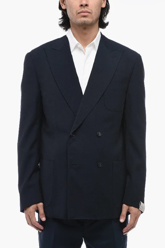 Lightweight men coats made of breathable fabric for spring and autumnCorneliani Half-lined GATE Blazer with Peak Lapel