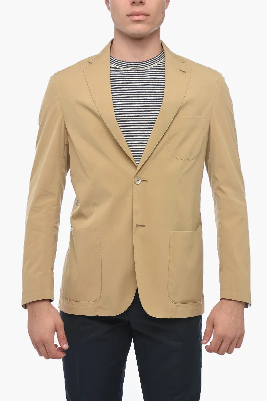 Men coats with a water - resistant finish for light rain and splashesCorneliani ID Cotton and Silk Unlined Blazer Men coats with a water - resistant finish for light rain and splashesCorneliani ID Cotton and Silk Unlined Blazer