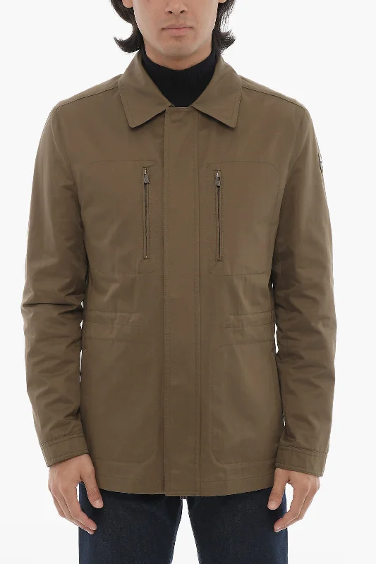 Men coats with a hooded design for added protection against the elementsCorneliani Id Cotton-Blended Zipped Blazer