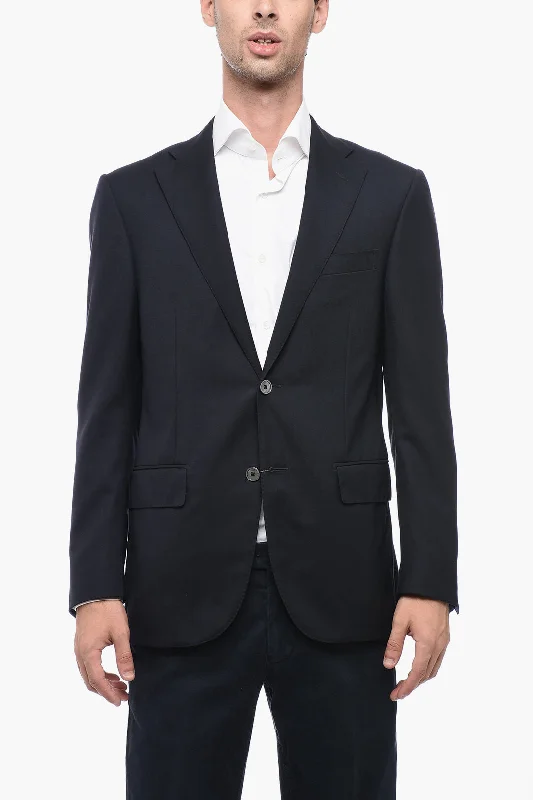 Waterproof men coats with taped seams for heavy rain and snow daysCorneliani Lined LEADER Single Breasted Blazer With Flap Pockets