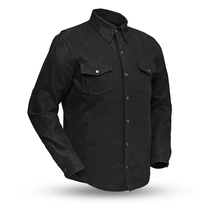 Men leather sport coats with a stretch - fabric panel for enhanced mobilityEqualizer Men's Denim Shirt