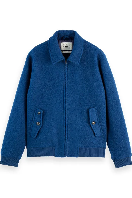 FAUX MOHAIR BLOUSON Heritage Blue