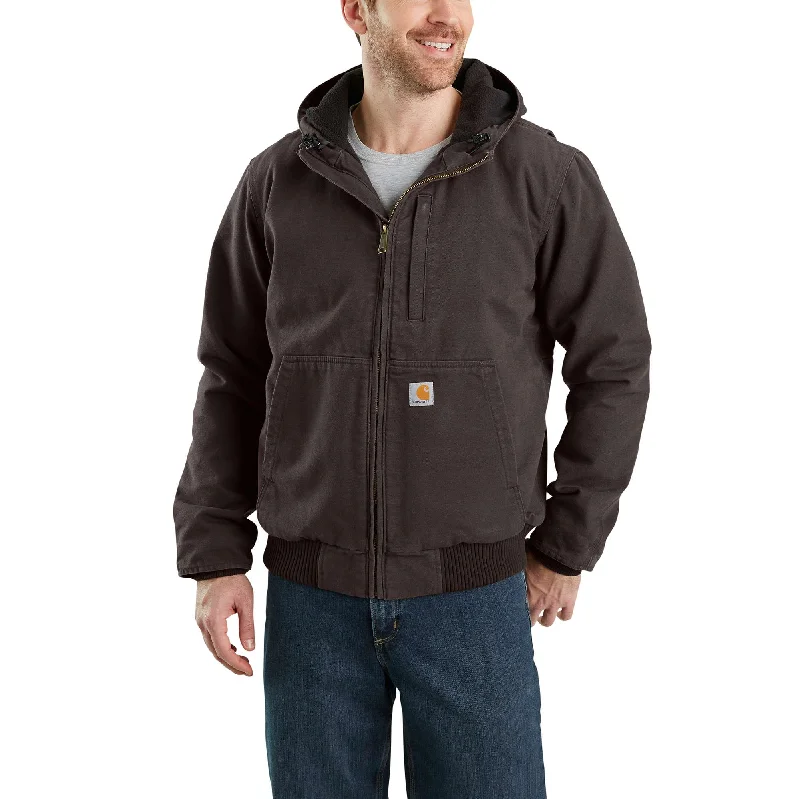 Men coats with a quilted pattern for added texture and warmthFull Swing® Loose Fit Washed Duck Fleece-Lined Active Jac