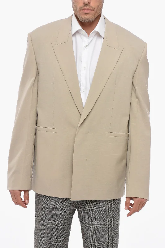 Stylish men coats with a double - breasted design for a formal lookGivenchy Double-breasted Wool Blend Blazer with Hidden Button Stylish men coats with a double - breasted design for a formal lookGivenchy Double-breasted Wool Blend Blazer with Hidden Button