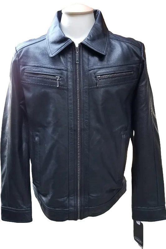 Men leather sport coats with a stretch - fabric panel for enhanced mobilityJacket 40517 Men leather sport coats with a stretch - fabric panel for enhanced mobilityJacket 40517