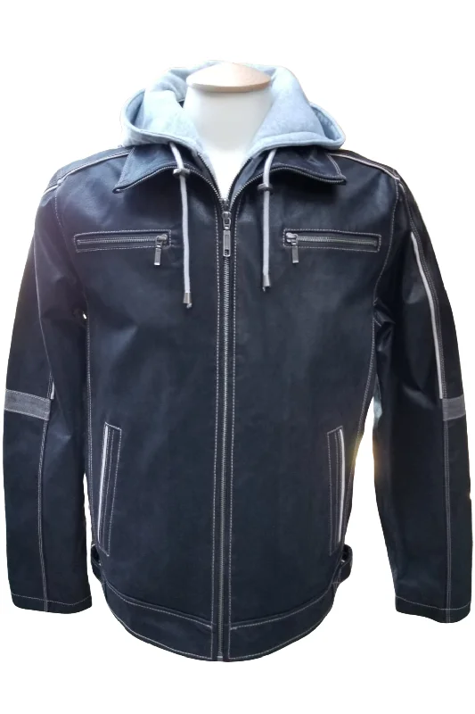 Men leather blouson jackets with a drawstring hem for a customizable fitJacket 47551 Men leather blouson jackets with a drawstring hem for a customizable fitJacket 47551