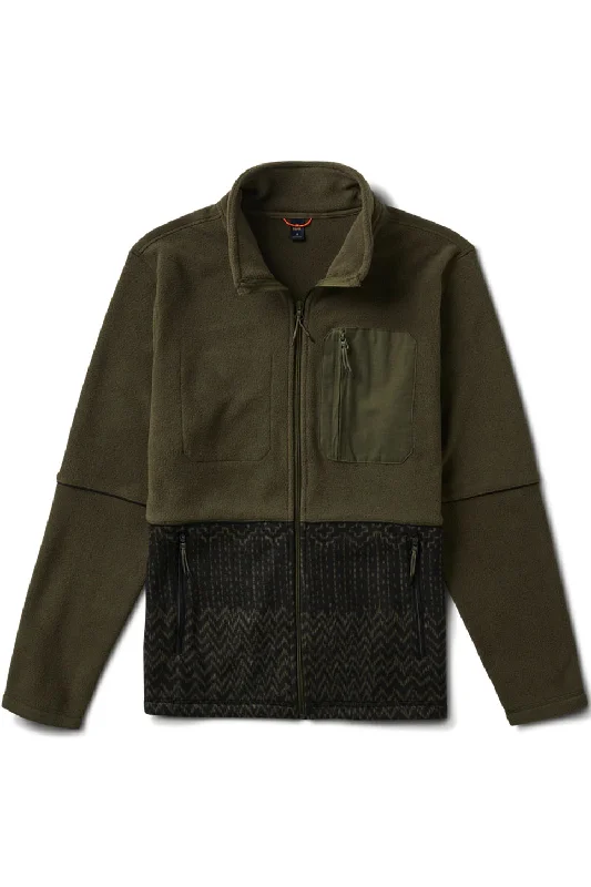 Sleeveless men waistcoats with a high - cut armhole for ease of movementLANDFALL FLEECE Military Sashiko