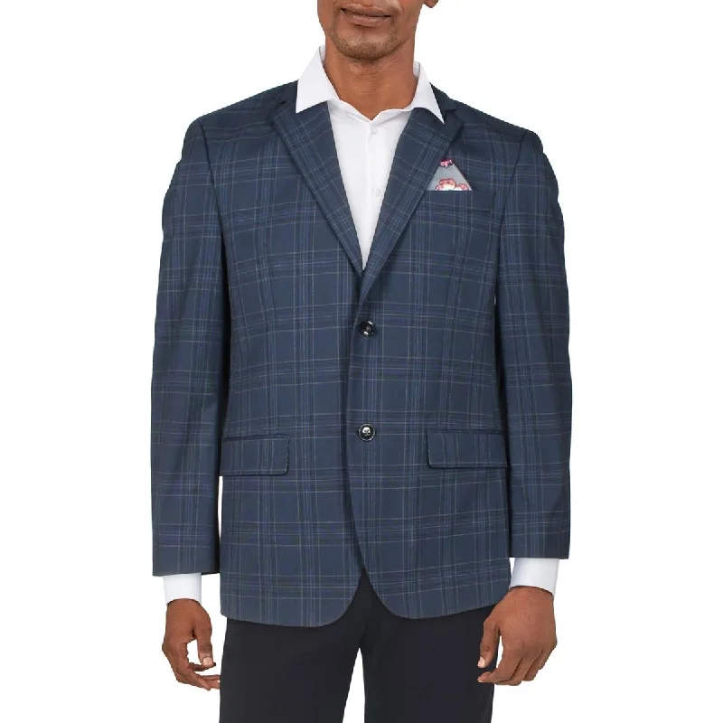 Long - line men coats reaching below the knee for maximum coverageM Salisbury Mens Classic Fit Pattern Suit Jacket