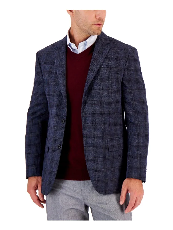 Men coats with a soft fleece interior for extra warmth and comfortMens Checkered Modern Fit Sportcoat Men coats with a soft fleece interior for extra warmth and comfortMens Checkered Modern Fit Sportcoat