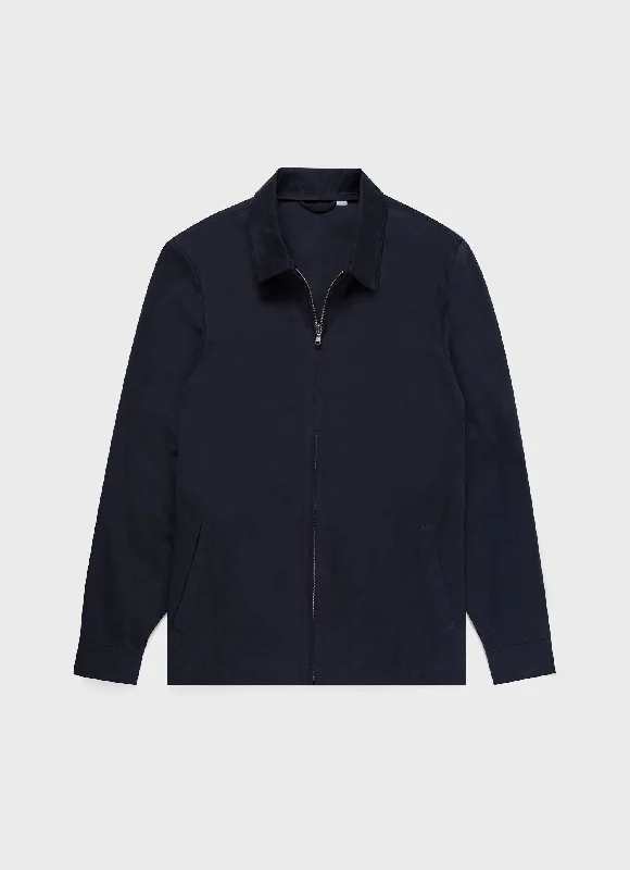 Men's Cotton Harrington Jacket in Navy