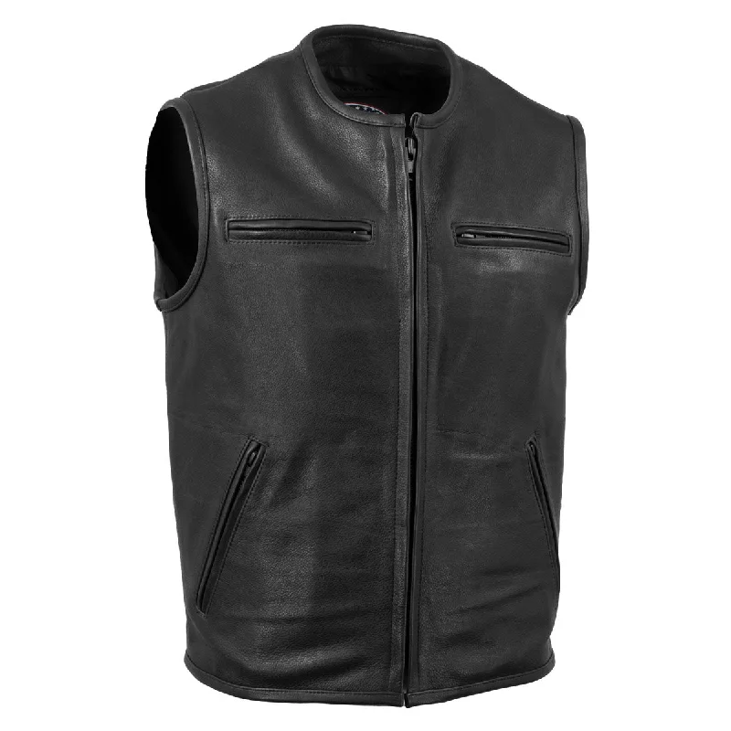 Men leather windbreakers with a lightweight leather construction for a breezy feelMilwaukee Leather USA MADE MLVSM5001 Men's Black 'Steerhide' Premium Leather Motorcycle Club Style Vest Men leather windbreakers with a lightweight leather construction for a breezy feelMilwaukee Leather USA MADE MLVSM5001 Men's Black 'Steerhide' Premium Leather Motorcycle Club Style Vest