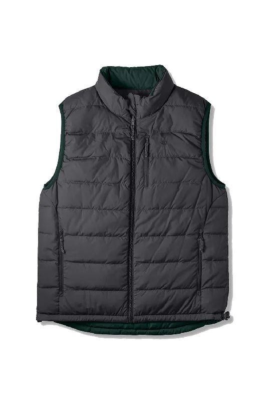 M's DRYDOWN REVERSIBLE VEST Pine/Charcoal