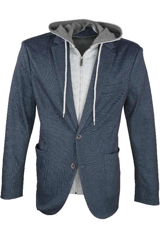 Nicoby Hybrid Hooded Sport Coat - Indigo