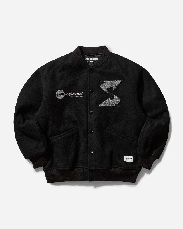 Stylish men coats with a double - breasted design for a formal lookMen's Subware Stadium Jacket Black