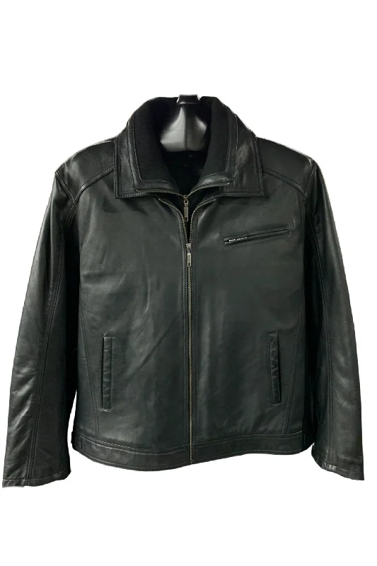 Men leather chore jackets with a durable waxed - leather finish for a rustic and hard - wearing optionOversized Plunge Leather Men leather chore jackets with a durable waxed - leather finish for a rustic and hard - wearing optionOversized Plunge Leather