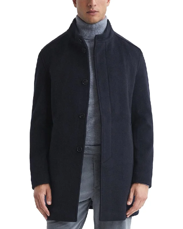 Men coats with a quilted pattern for added texture and warmthReiss Dam Overcoat