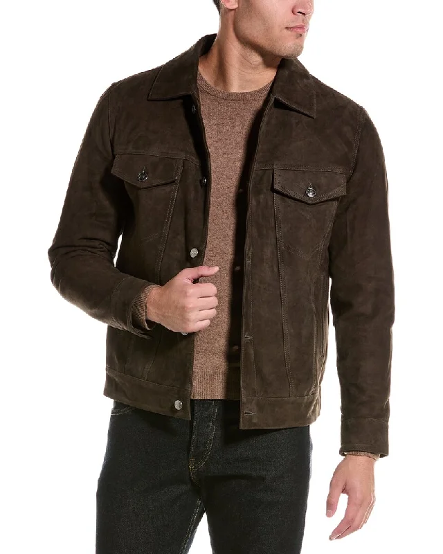Men coats with a drawstring waist for a customizable fitSlate & Stone Suede Trucker Jacket