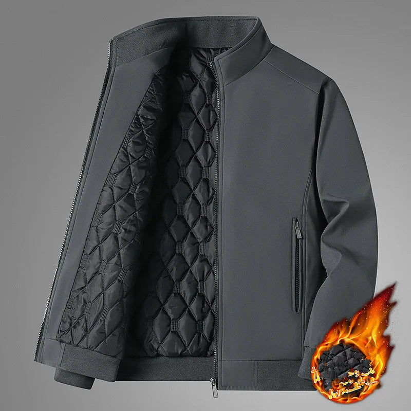 Breathable men's snow jacket for active skiingWinter Fleece Thick Jacket Men Warm Grey Windbreaker Fur Collar Breathable men's snow jacket for active skiingWinter Fleece Thick Jacket Men Warm Grey Windbreaker Fur Collar