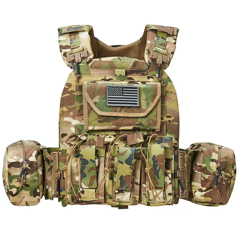 Men waistcoats with a built - in media pocket for tech - savvy usersAll Mission Quick Release Assault Tactical Vest