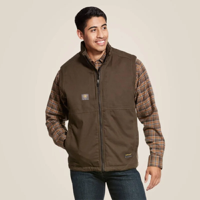 Slim - fit men vest for formal occasions with a modern cutAriat Men's Rebar DuraCanvas Vest Slim - fit men vest for formal occasions with a modern cutAriat Men's Rebar DuraCanvas Vest