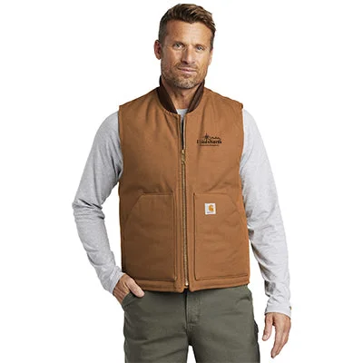 Men vest with a zip - off hood for added protection in inclement weatherCarhartt Duck Vest Men vest with a zip - off hood for added protection in inclement weatherCarhartt Duck Vest