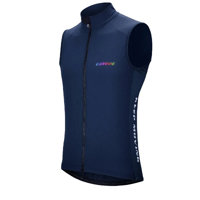 Men vest with a mandarin collar for a sophisticated appearanceDUOZIP FLEXIVENT VEST - BLUE Men vest with a mandarin collar for a sophisticated appearanceDUOZIP FLEXIVENT VEST - BLUE