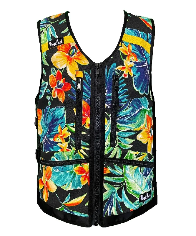 Patterned men waistcoats with floral prints for a stylish twistFull Send - Aloha - Limited Edition Patterned men waistcoats with floral prints for a stylish twistFull Send - Aloha - Limited Edition