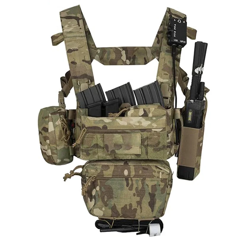 Sleeveless men waistcoats with a high - cut armhole for ease of movementModular Rapid Assault Tactical Chest Rig Sleeveless men waistcoats with a high - cut armhole for ease of movementModular Rapid Assault Tactical Chest Rig