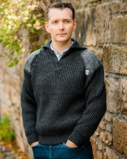 Patterned men waistcoats with floral prints for a stylish twistRaglan Sleeve Quarter Zip Wool Jumper