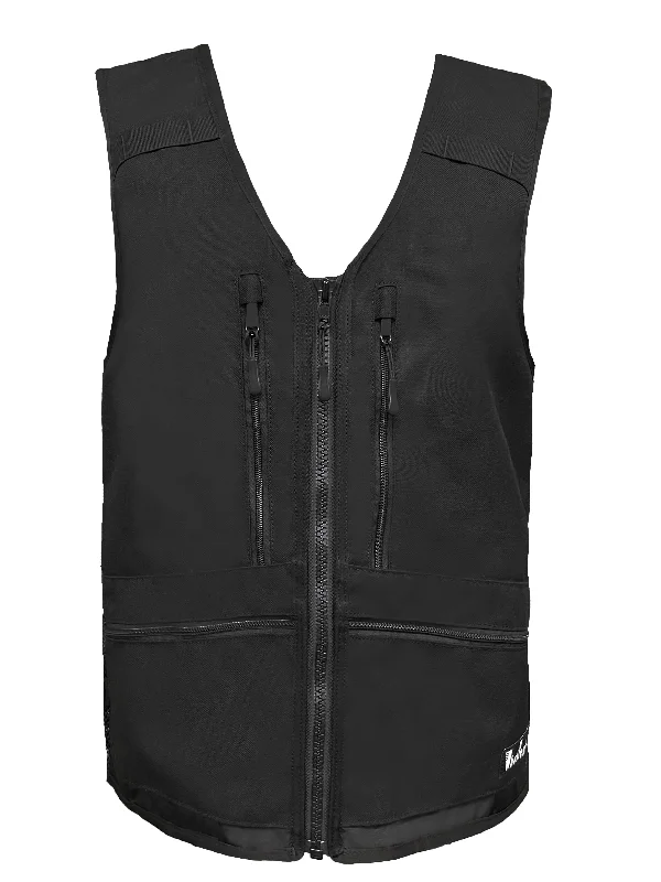 Linen men vest in earthy tones for a summer beach vibeSide Hustle - Black